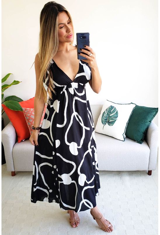 vestido maxi caju