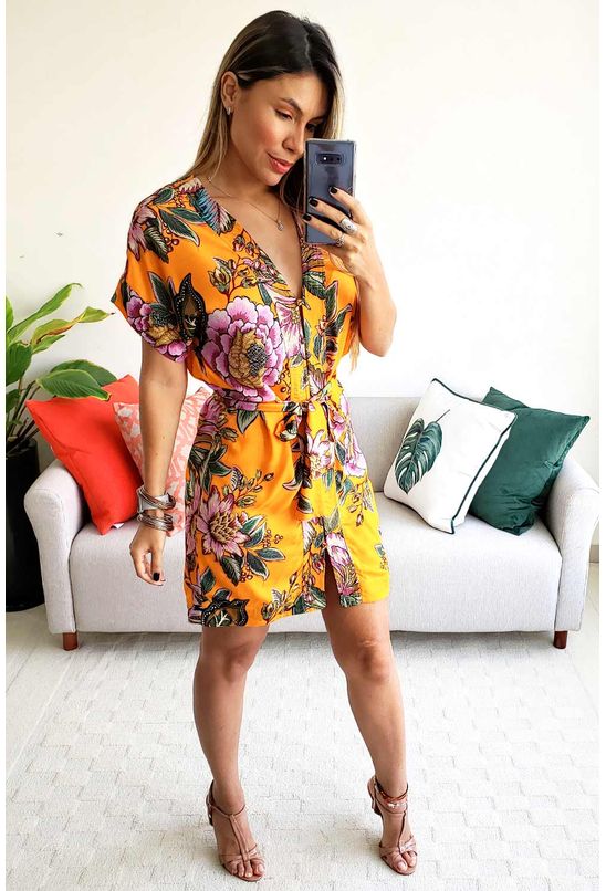 vestido farm kimono