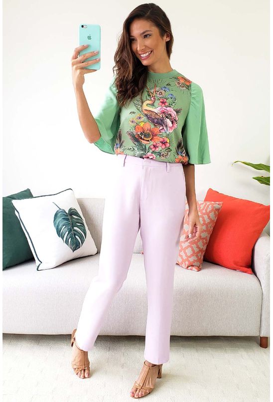 blusa colcci estampada