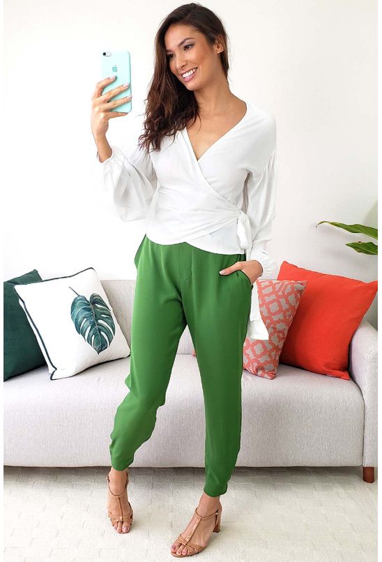calça verde colcci