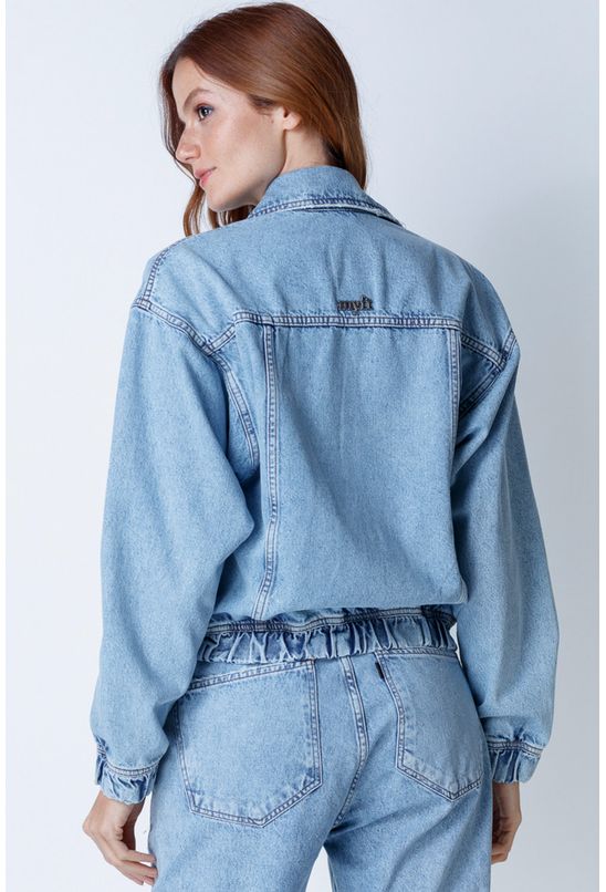 jaqueta jeans com brilho