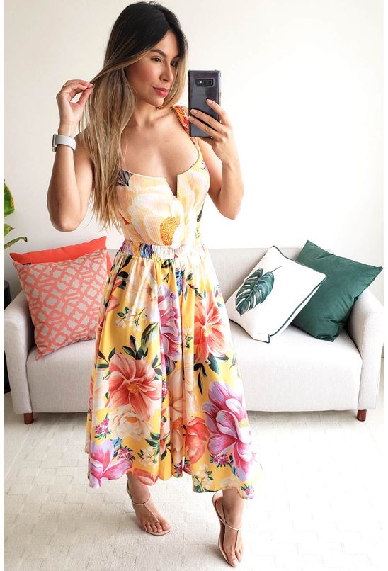 vestido flor de menina farm