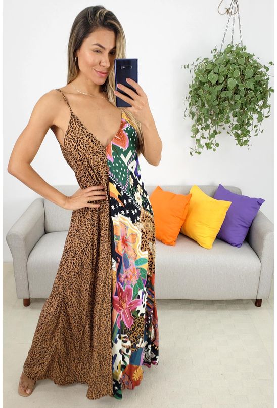 vestido longo macaquice