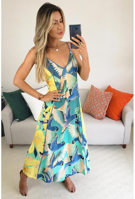 vestido patch arara farm