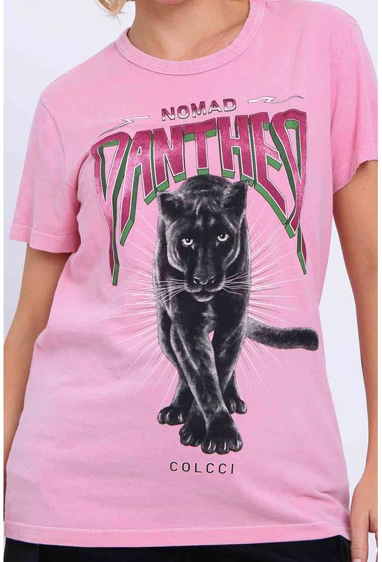 Camiseta Oversized moletinho Panthers 3 bege
