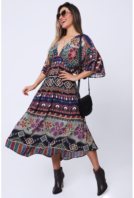 vestido midi com brilho