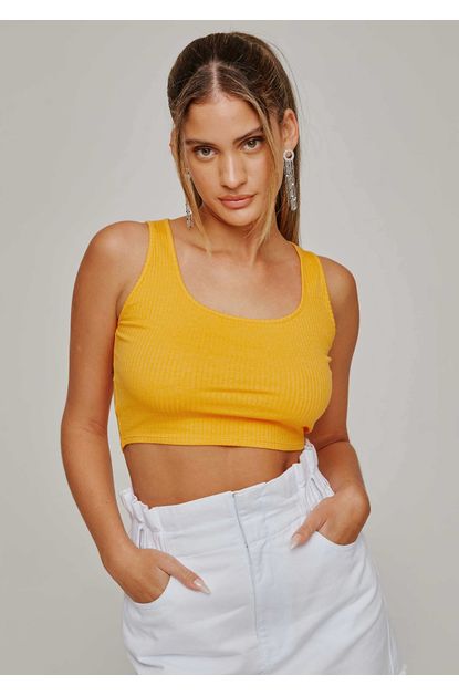 Mini Blusa Estilo Cropped de Vicose c/ Elastano - Detalhe Nó em Promoção na  Americanas