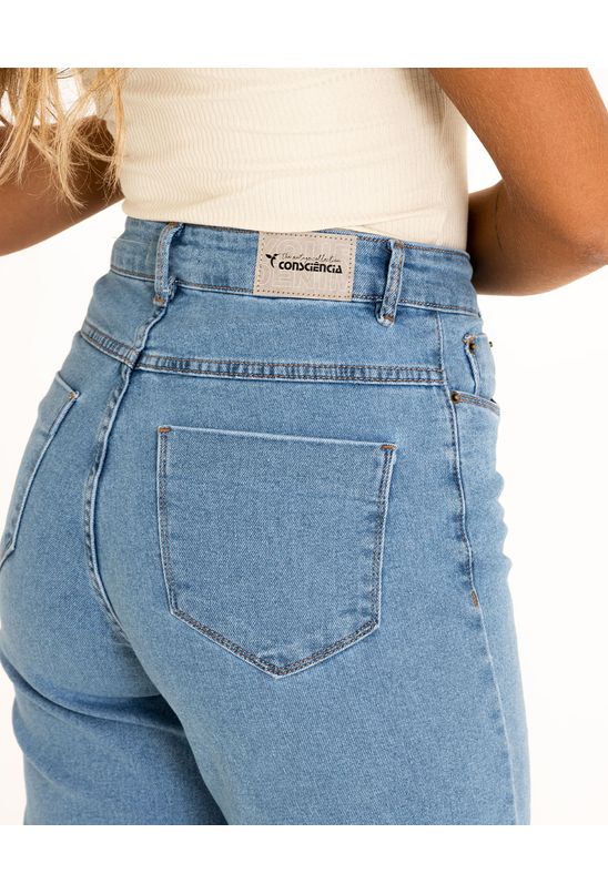 Calça jeans feminina básica com elastano - Pop Modas Jeans