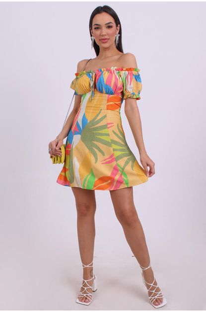 Vestido-curto-ombro-a-ombro-jardim-em-cores-pequia-direita