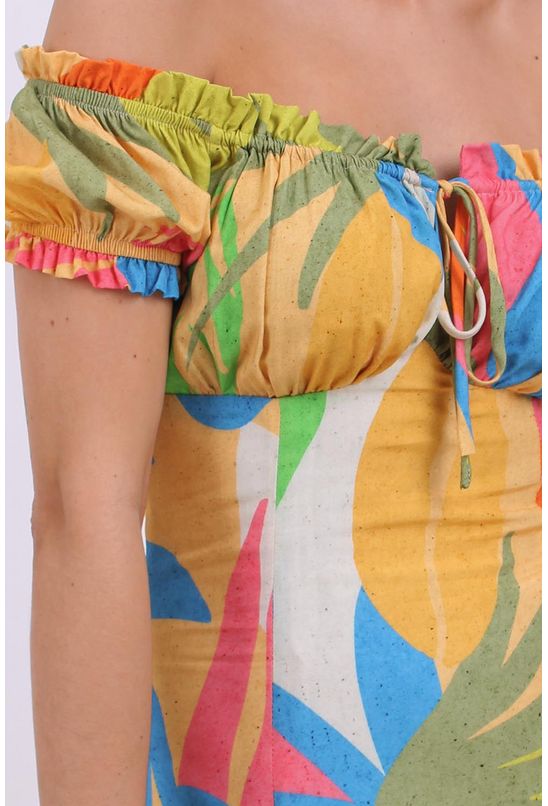 Vestido-curto-ombro-a-ombro-jardim-em-cores-pequia-detalhe