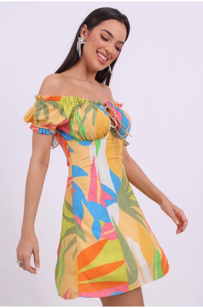 Vestido-curto-ombro-a-ombro-jardim-em-cores-pequia--principal