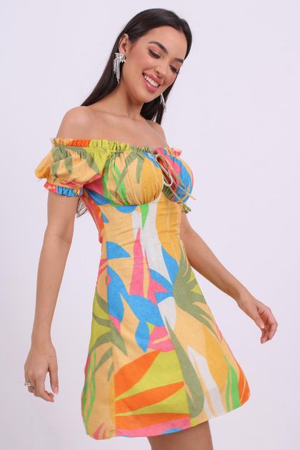 Vestido-curto-ombro-a-ombro-jardim-em-cores-pequia--principal