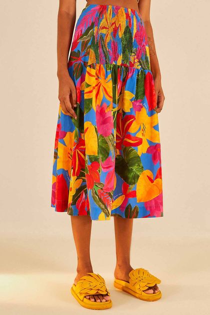 Saia-lastex-floral-tropical-farm-direita Saia-lastex-floral-tropical-farm-direita