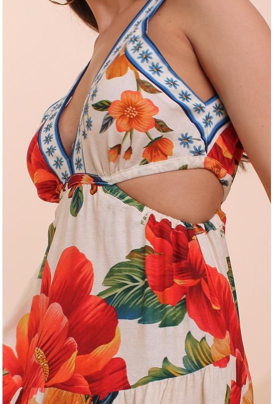 Vestido-longo-bela-chita-farm-detalhe Vestido-longo-bela-chita-farm-detalhe