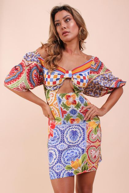 Vestido-curto-mania-de-azulejo-farm--principal Vestido-curto-mania-de-azulejo-farm--principal