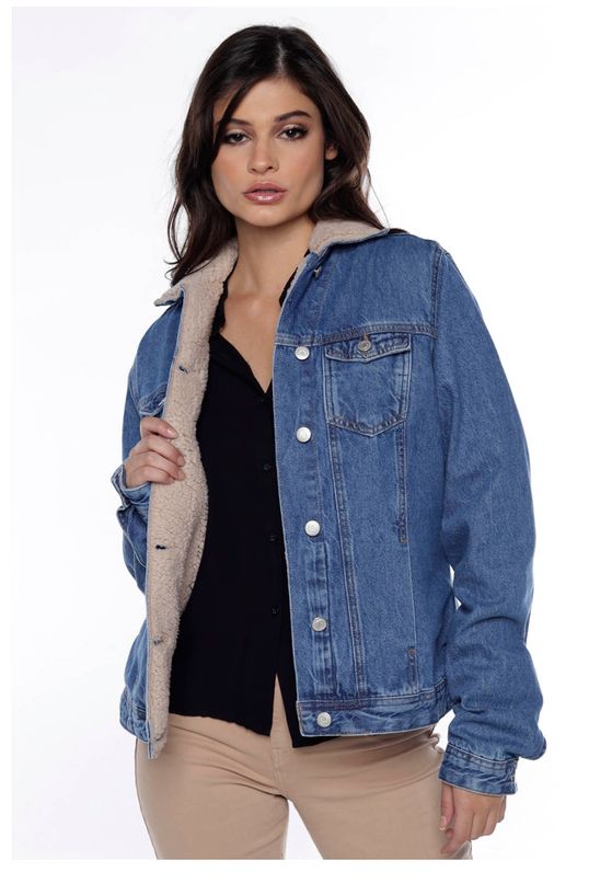 Jaqueta Feminina Jeans Con Pelo Jaqueta Masculina Jaqueta Jeans