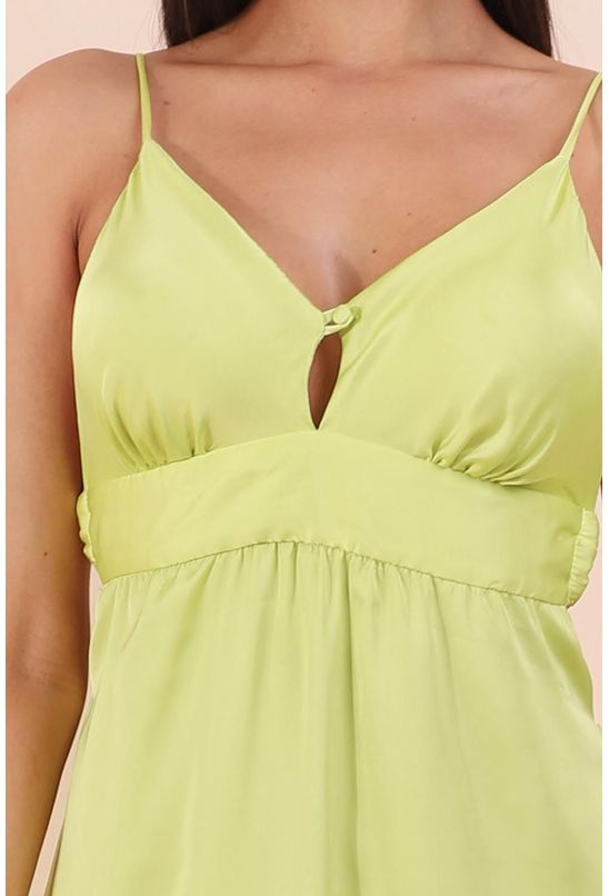 Vestido-midi-satin-verde-pequia-detalhe