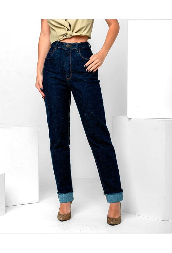 Calça Jeans Customizada Na Barra Calça Comprida Customizar Barras