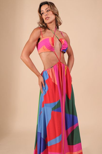 Vestido-cropped-lenco-costela-de-cor-farm-esquerda