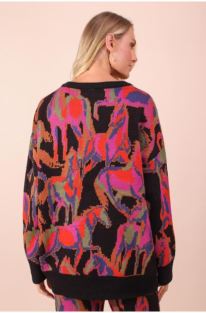 Sweater-tricot-cavalos-coloridos-farm-centro