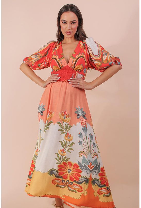 Vestido maxi clearance floral farm