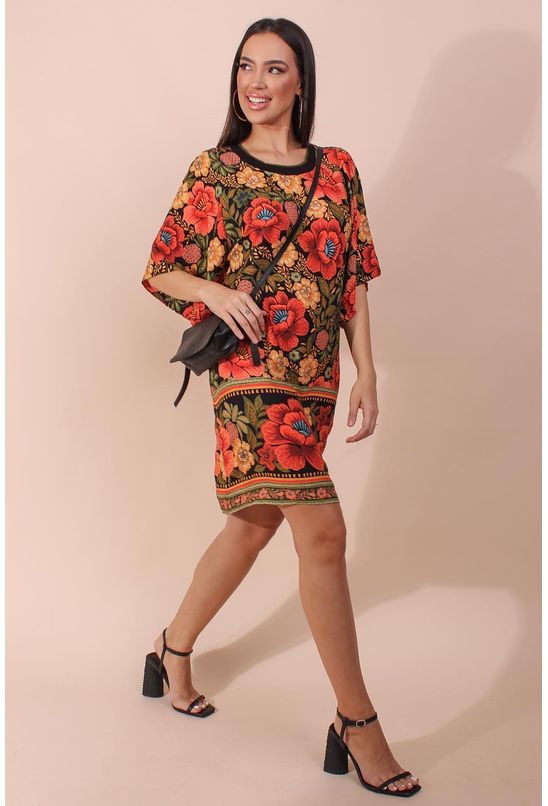 Vestido-t-shirt-floral-heloisa-farm-esquerda Vestido-t-shirt-floral-heloisa-farm-esquerda