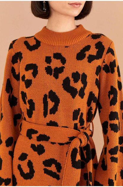 Vestido-sweater-leopardo-mix-farm-esquerda