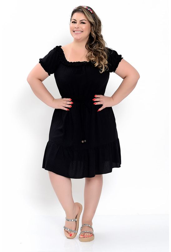 Vestido ciganinha best sale preto plus size