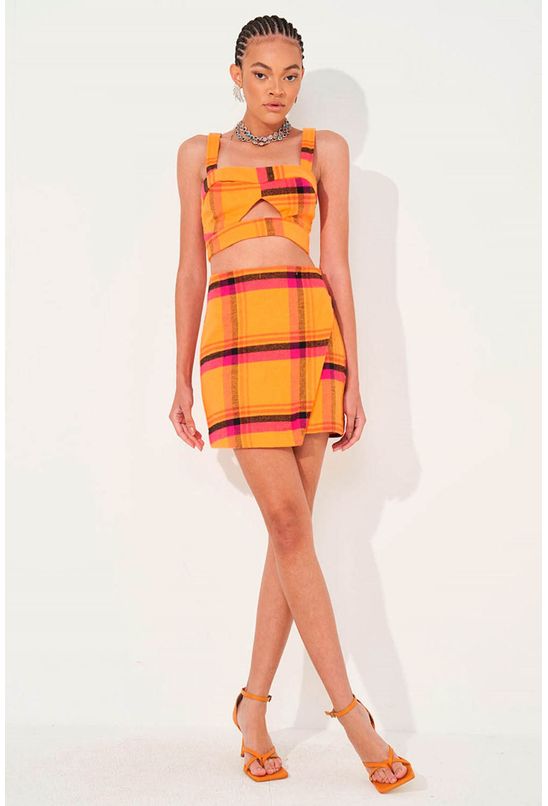 Saia-xadrez-colcci-esquerda Saia-xadrez-colcci-esquerda