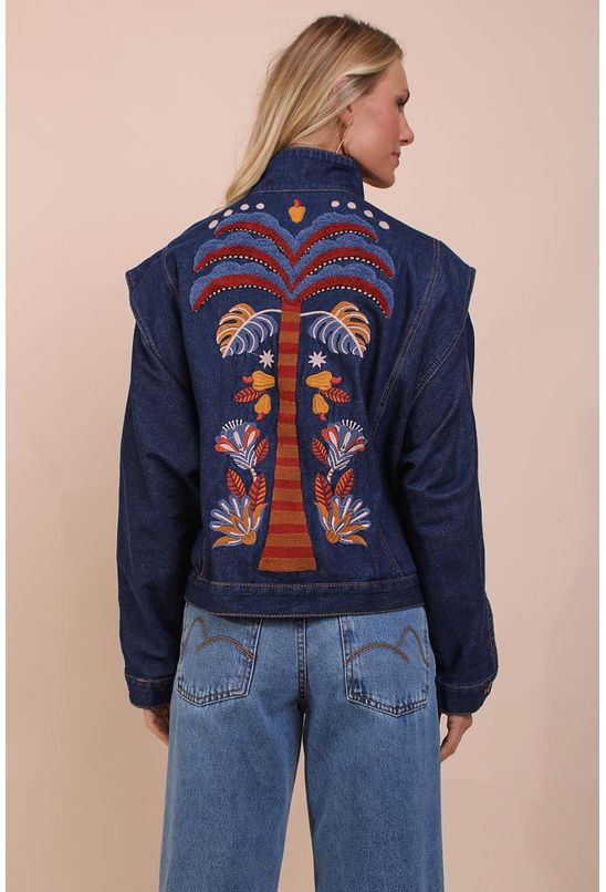 Jaqueta-jeans-selva-grafica-farm-centro Jaqueta-jeans-selva-grafica-farm-centro