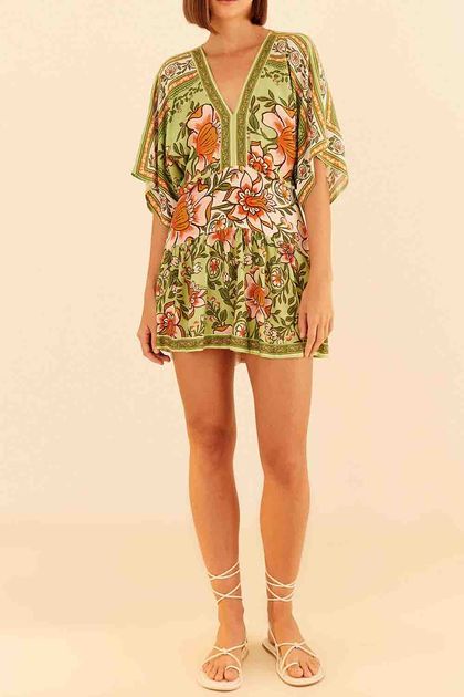 Vestido curto jardim boho ri farm - Babadotop