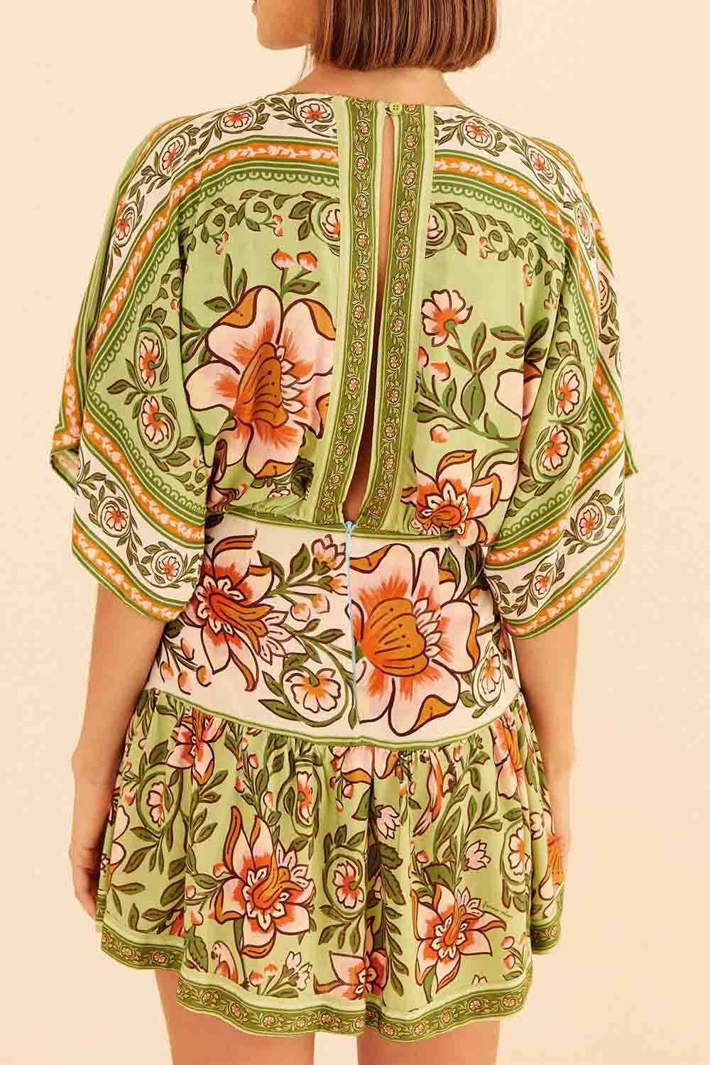 Vestido curto jardim boho ri farm - Babadotop