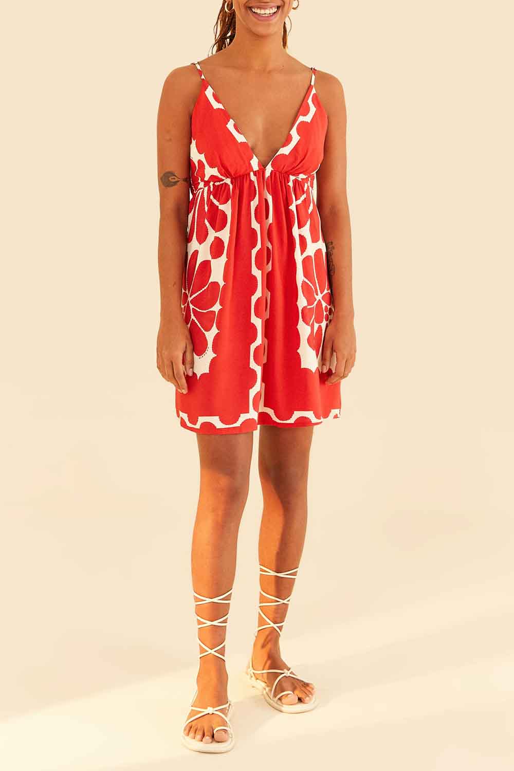 Vestido curto palermo farm Babadotop