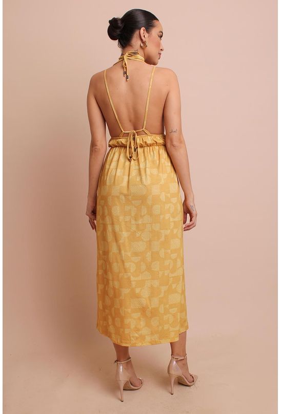 Vestido-midi-malha-quadriculado-amarelo-animale-jeans-centro