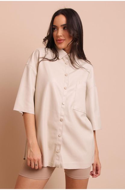 Camisa-like-leather-over-manga-3-4-animale-jeans-esquerda