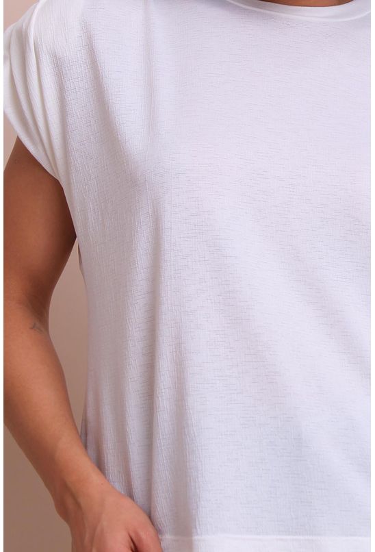 Camiseta Cropped Colcci Muscle Tee Off-White - Compre Agora