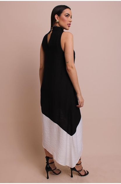 Vestido-midi-assimetrico-preto-e-offwhite-labrava-centro