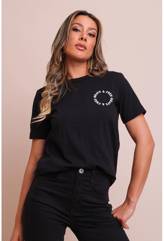 Colcci T-Shirt em Malha Preto 