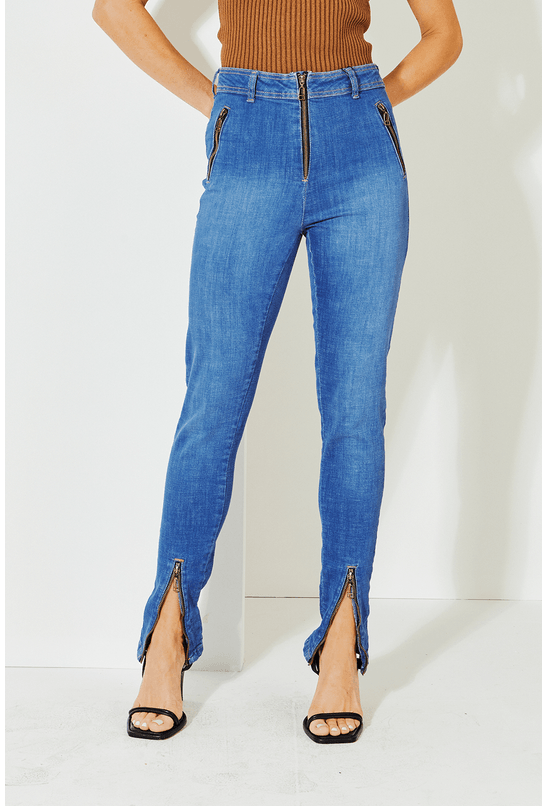 Calça Jeans Customizada Na Barra Customizar Barra Calça Jeans