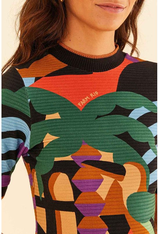 Vestido-midi-retilinea-rio-grafico-farm-direita Vestido-midi-retilinea-rio-grafico-farm-direita