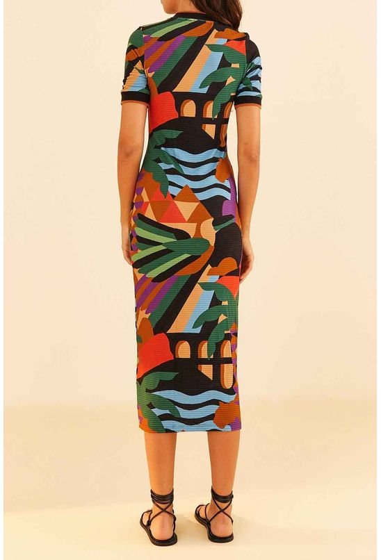 Vestido-midi-retilinea-rio-grafico-farm-centro Vestido-midi-retilinea-rio-grafico-farm-centro
