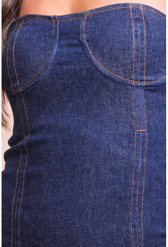 Vestido-jeans-tubinho-decote-reto-animale-jeans-detalhe