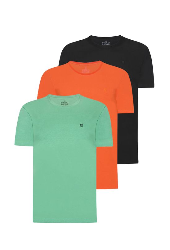 Kit 3 Camisetas Masculinas Básicas Polo Wear Sortido - Babadotop