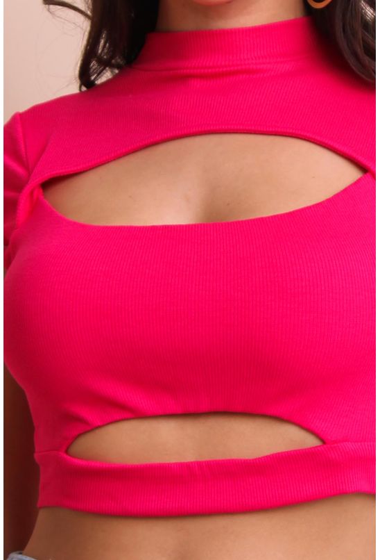 Blusa-cropped-gola-alta-pink-labrava-detalhe