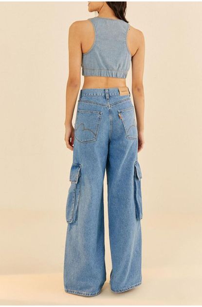Calca-jeans-recortes-cargo-farm-centro