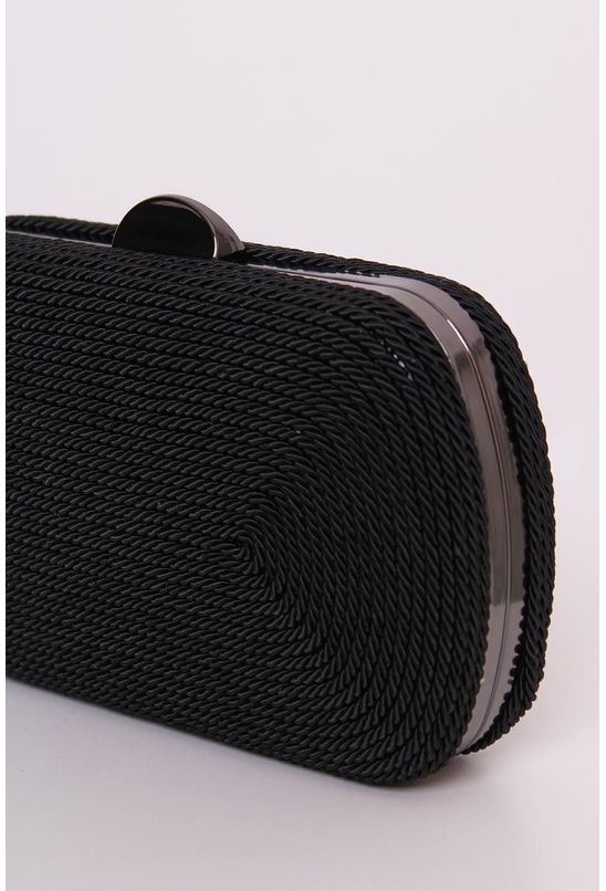 Clutch-de-algodao-torcido-preto-labrava-esquerda