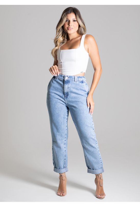 Calça Jeans Sawary Mom - 275551 - Babadotop