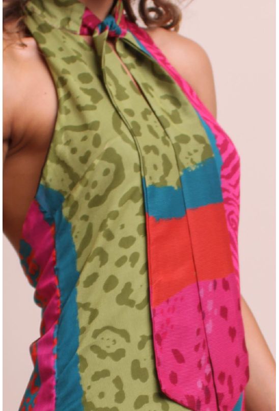Vestido-midi-chiffon-laco-savana-neon-pequia-detalhe