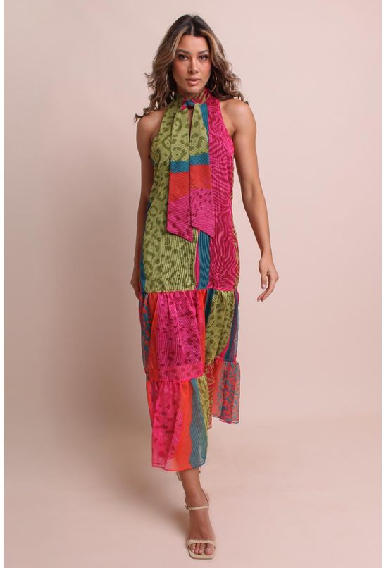 Vestido-midi-chiffon-laco-savana-neon-pequia--principal