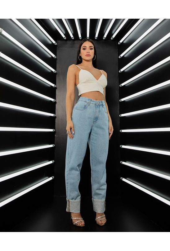 Calça Larga Com Cropped Calça Larga E Cropped Calça Larga